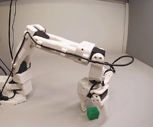 SO-101 arm picking up a cube